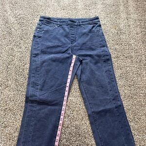 Tribal pull on side leg insert capri